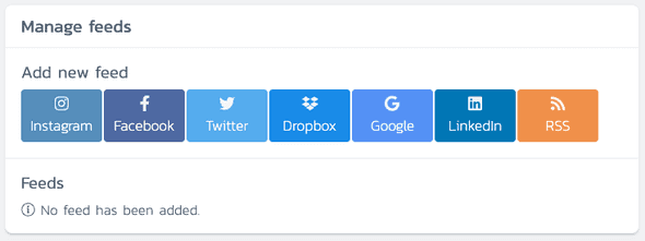 Add Dropbox feed